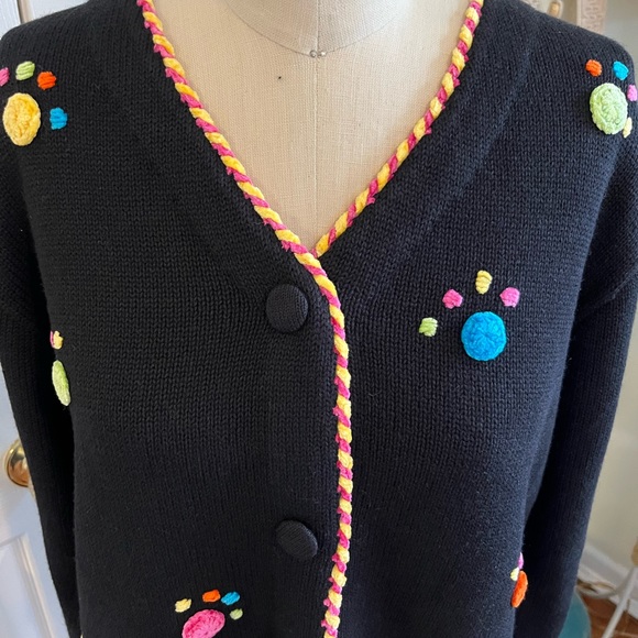 NWT QVC New/Old stock Cat Button Down Sweater Womens Cardigan Size Small - Picture 5 of 9